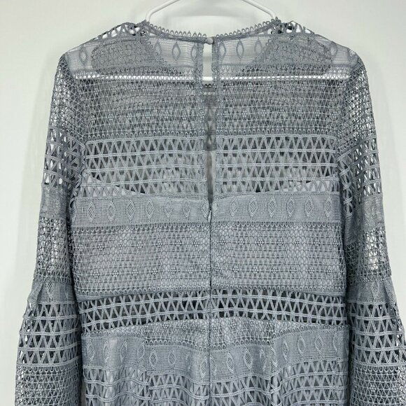 Bardot Romper Kristy Lace Blue Long Bell Sleeve Playsuit - Picture 12 of 12